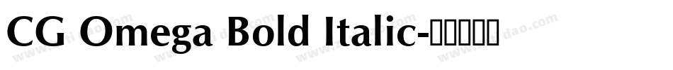 CG Omega Bold Italic字体转换